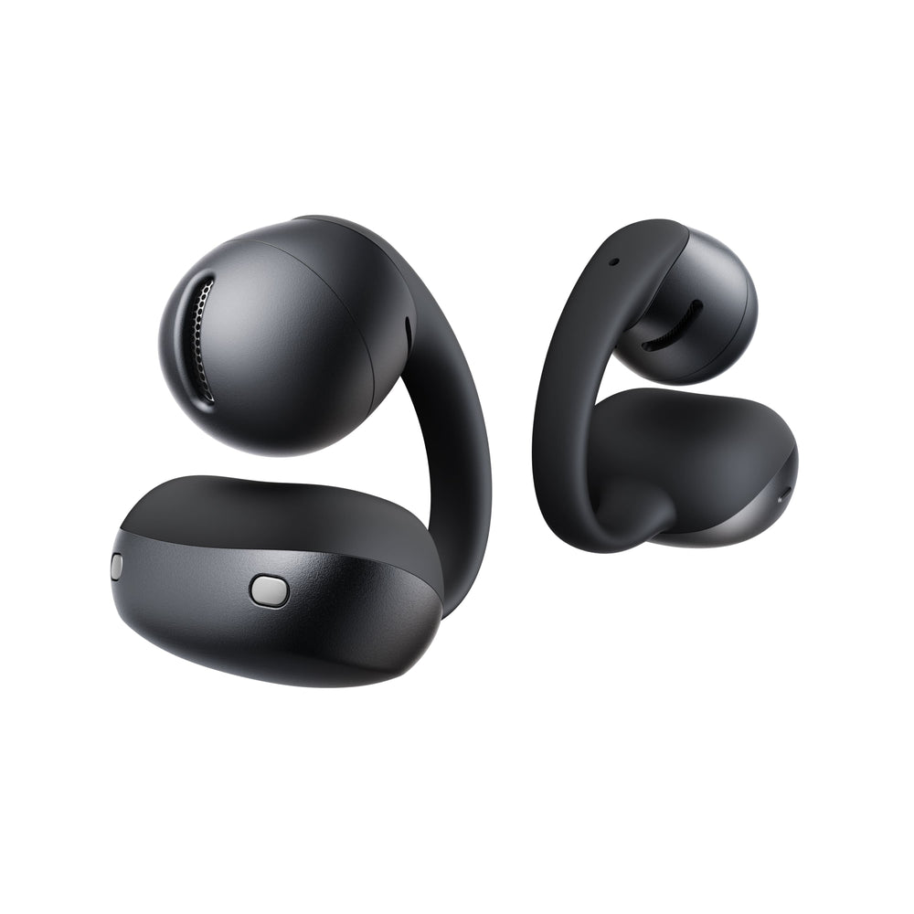 Shokz - OpenDots Air Open-Ear Clip-On True Wireless Bluetooth Earbuds - Black