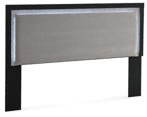 Maeling - Upholstered Panel Headboard #black #king