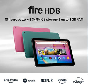 Amazon - Fire HD 8 tablet, 8” HD Display, 3GB memory, 32GB, designed for portable entertainment (2024 release) - Emerald