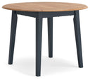 Gesthaven - Round Dining Room Drop Leaf Table #blue
