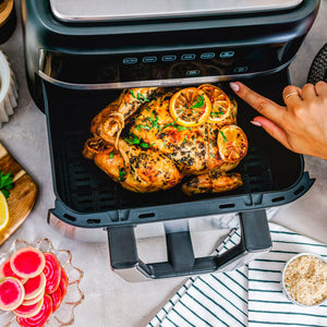 bella PRO - 9-qt. TriZone Touchscreen Air Fryer with Dual Flex Basket - Stainless Steel