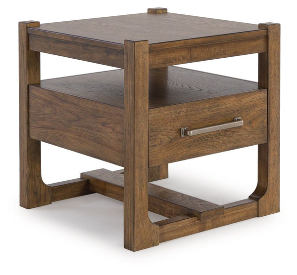 Cabalynn - Square End Table - Light Brown