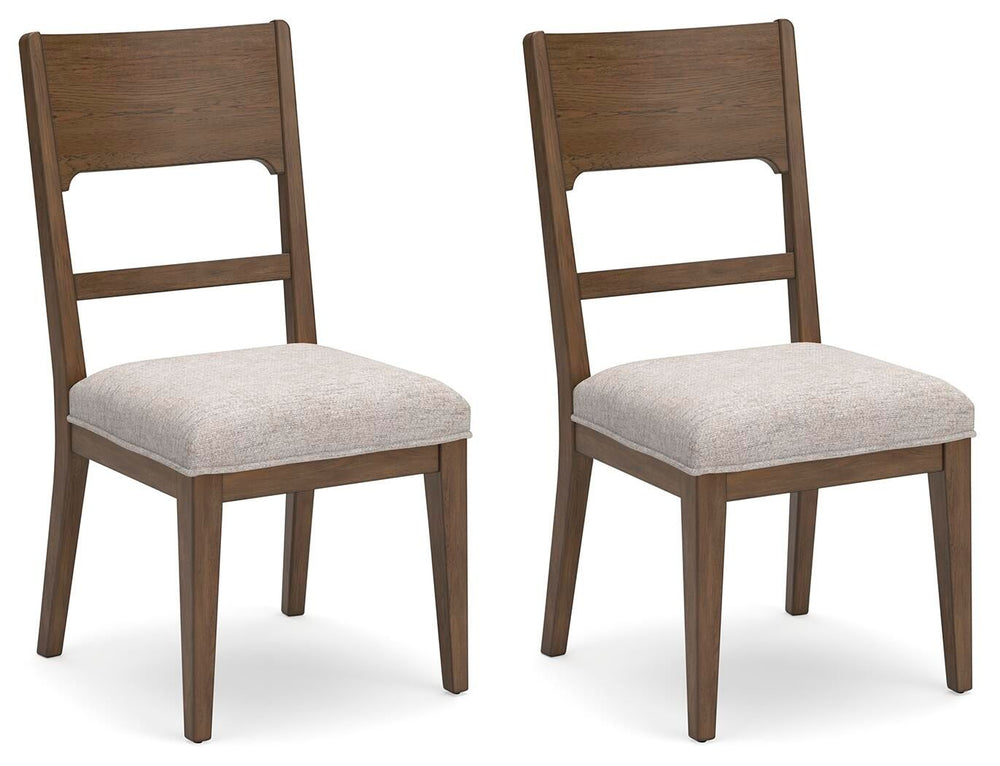 Cabalynn - Silla de comedor lateral (Juego de 2) - Avena / Marrón claro
