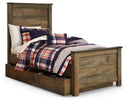 Trinell - Panel Bed #twin #1drawer