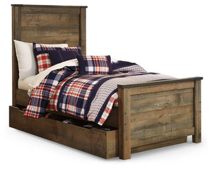 Trinell - Panel Bed #twin #1drawer