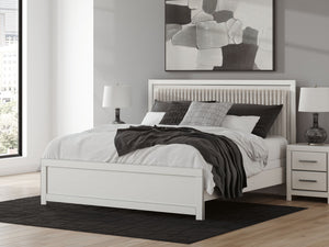 Zuraleus - Upholstered Panel Bed #white #king