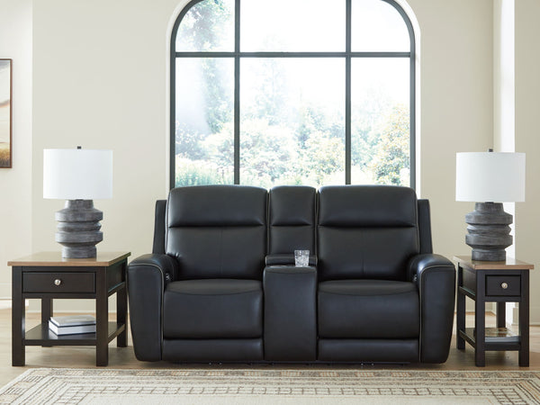 5Z-Comfort - Relaxation - Power Reclining Loveseat with Console / Adj Headrest #black