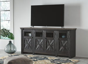 Tyler Creek - Mueble para TV extragrande - Negro / Gris