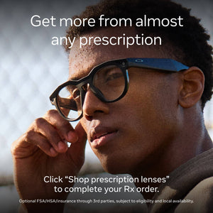 Oakley Meta - HSTN glasses - with Meta AI, Audio, Photo, Video Compatibility - Prizm Polarized Lenses - Black