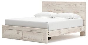 Lawroy - Panel Bed With Storage #king #storagefootboard