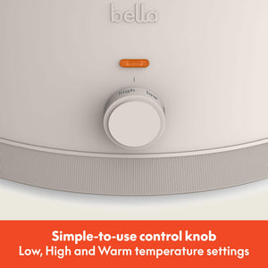 Bella - 6-qt. Manual Slow Cooker - Oatmilk