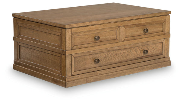 Sharlance - Mesa de centro elevable - Marrón claro