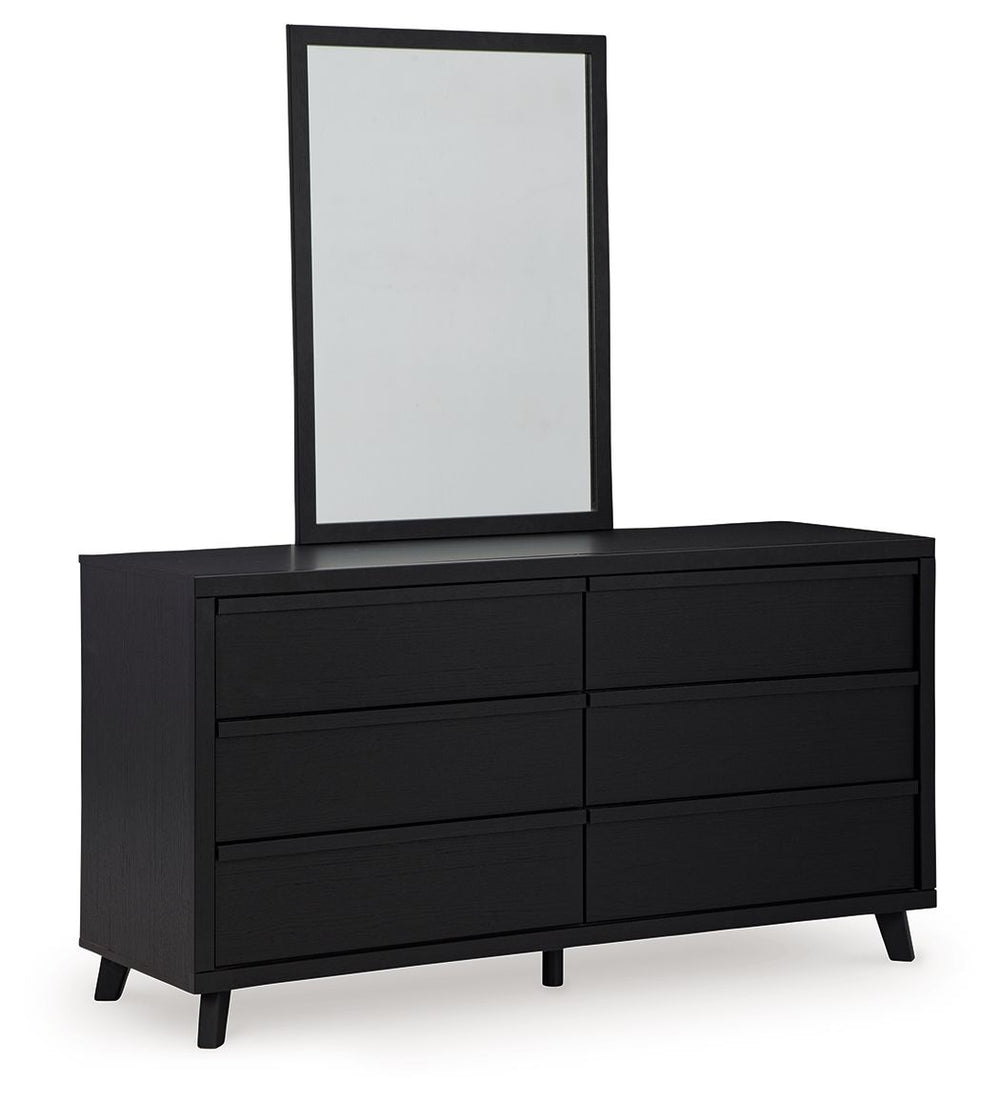 Danziar - Cómoda y espejo - Negro