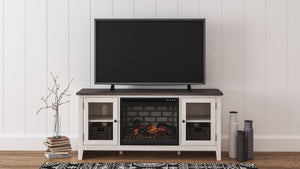Dorrinson - TV Stand With Fireplace Insert #2pc.tvstandwithfauxfirebrickfireplaceinsert