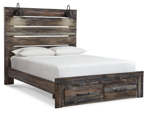 Drystan - Panel Bed #queen #2drawers