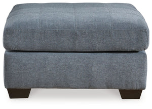 Marleton - Oversized Accent Ottoman #blue