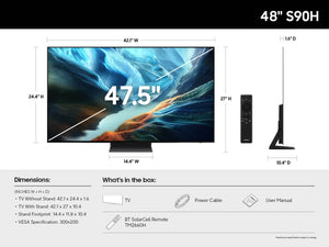 Samsung - 48" Class S90H OLED 4K Glare-Free TV with SamsungVisionAI (2026)