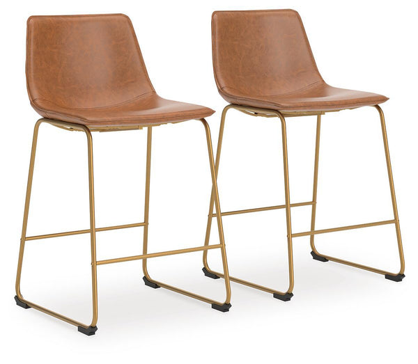 Ciabori - Upholstered Barstool (Set of 2) #lightbrown