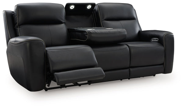 5Z-Comfort - Relaxation - Power Reclining Sofa With Adj Headrest #black