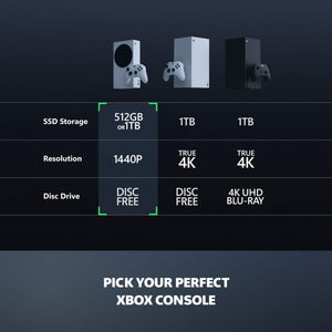 Xbox Series S 512GB All-Digital Console (Disc-Free Gaming) with Xbox Wireless Controller - 120FPS