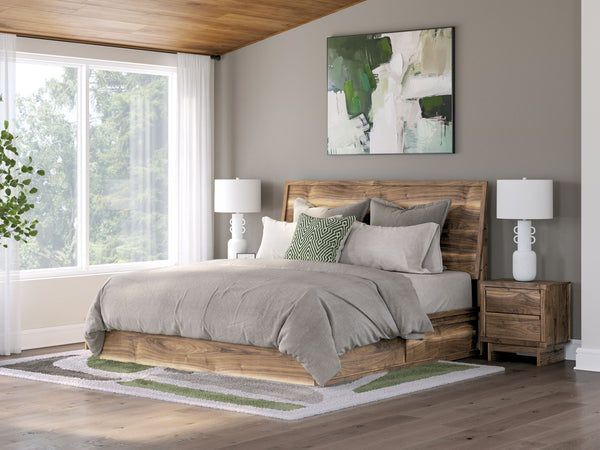 Chirason - Panel Bed With Storage #king