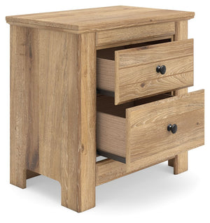 Makidern - Two Drawer Night Stand #lightbrown