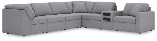 Modmax - 7 Piece Sectional #gray #7pc.sectionalwithaudioconsole