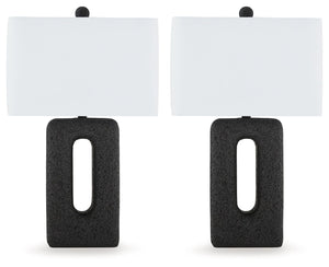 Wimmings - Lámpara de Mesa Poly (Set de 2) - Negro