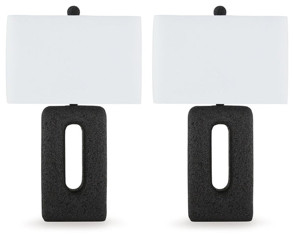 Wimmings - Lámpara de Mesa Poly (Set de 2) - Negro