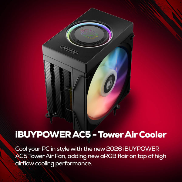 iBUYPOWER - Slate Gaming Desktop PC Intel Core Ultra 5 225F 2025 INTEL Arc B570 10GB 16GB DDR5 RGB 1TB NVMe SSD Storage - Black