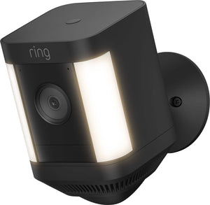 Ring - Spotlight Cam Plus Outdoor/Indoor Wireless 1080p Battery Surveillance Camera - Black