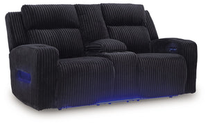 Forest Lake - Power Reclining Loveseat With Console / Adj Headrest #black