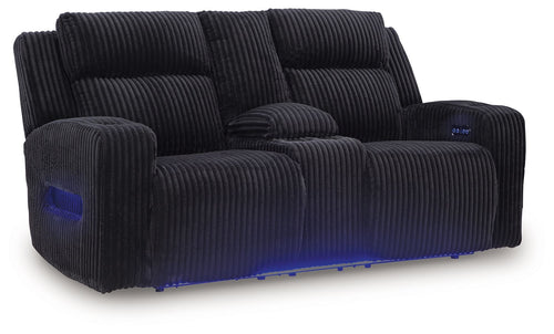 Forest Lake - Power Reclining Loveseat With Console / Adj Headrest #black