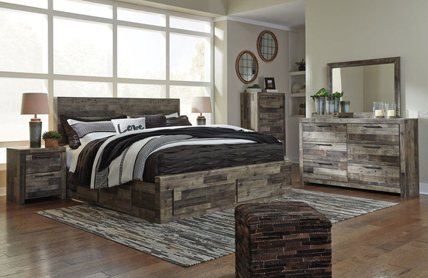 Derekson - Panel Bedroom Set #5pc.bed,dresser,mirror,2nightstands|3pc.bed,dresser,mirror #king #6drawers