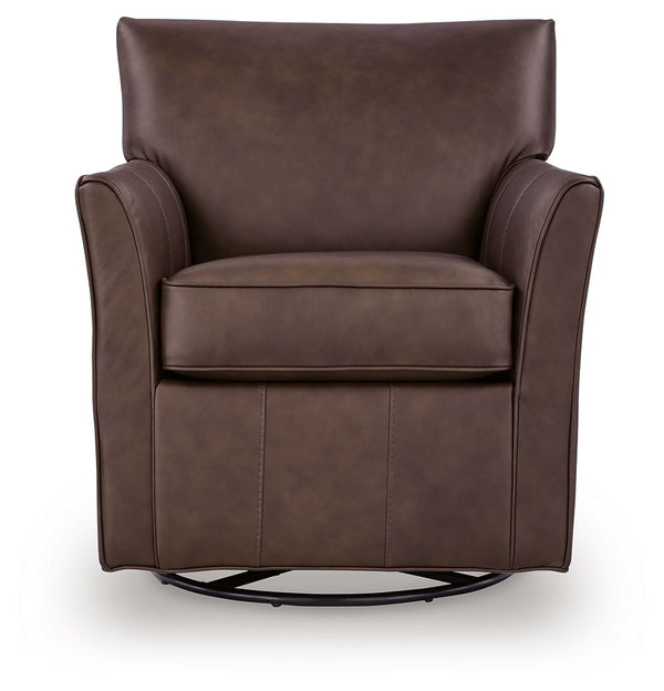 Braydunn - Swivel Glider Accent Chair #darkbrown