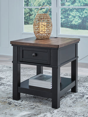 Wildenauer - Mesa auxiliar rectangular - Marrón / Negro