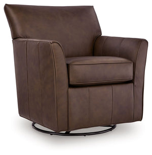 Braydunn - Swivel Glider Accent Chair #darkbrown