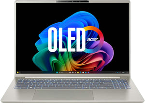 Acer - Swift Go 16 AI – Copilot+ PC – 16” 2K OLED Touchscreen Laptop – Intel Core Ultra 5 322 – 16GB Memory – 512GB Storage - Vapor Silver
