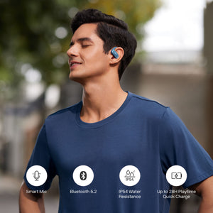 Shokz - OpenFit Air Open-Ear True Wireless Earbuds - Stone Blue