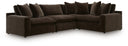 Maxton Heights - 4 Piece Sectional #darkbrown