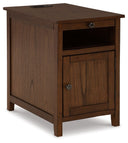 Treytown - Chair Side End Table #darkbrown