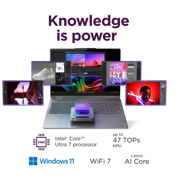 Lenovo - Yoga 7i 2-in-1 16" 2K Touchscreen Laptop - Core Ultra 7 Processor 256V 2024 - 16GB Memory - 512GB SSD- Copilot+ PC - Luna Grey