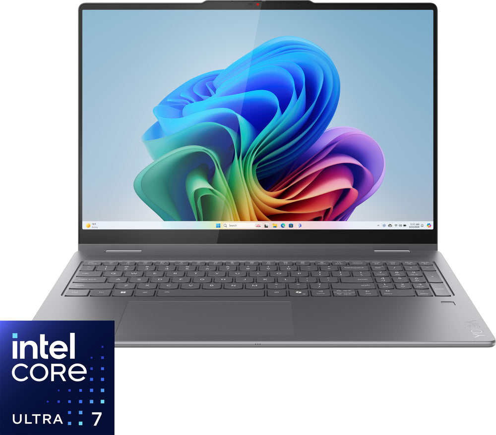 Lenovo - Yoga 7i 2-in-1 16" 2K Touchscreen Laptop - Core Ultra 7 Processor 266V 2024 - 16GB Memory - 512GB Storage - Copilot+ PC - Luna Grey