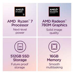 Lenovo - IdeaPad Slim 3 15.3" 2k Touchscreen Laptop - Ryzen 7 8840HS 2023 - 16GB Memory - 512GB Storage - Luna Grey