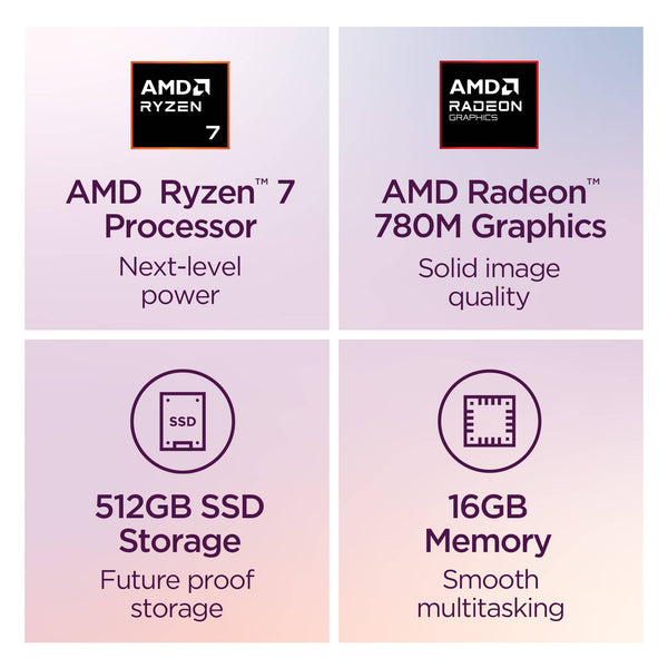 Lenovo - IdeaPad Slim 3 15.3" 2k Touchscreen Laptop - Ryzen 7 8840HS 2023 - 16GB Memory - 512GB Storage - Luna Grey