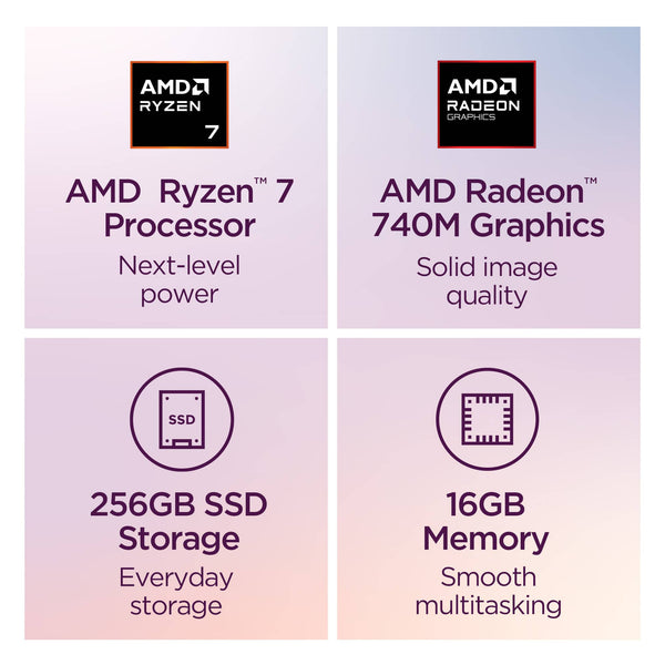 Lenovo - IdeaPad Slim 3 15.3" 2k Touchscreen Laptop - AMD Ryzen 7 155 2026 - 16GB Memory - 256GB SSD - Cosmic Blue
