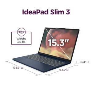 Lenovo - IdeaPad Slim 3 15.3" 2k Touchscreen Laptop - AMD Ryzen 7 155 2026 - 16GB Memory - 256GB SSD - Cosmic Blue