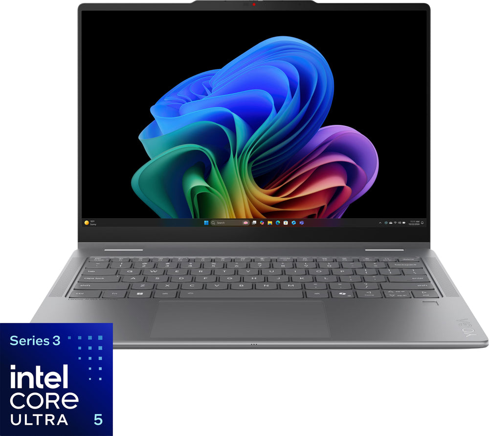 Lenovo - Yoga 7i 2-in-1 14" 2K OLED Touchscreen Laptop - Core Ultra 5 Processor 322 2026- 16GB Memory - 512GB SSD - Copilot+ PC - Luna Grey