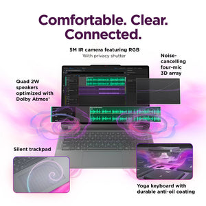 Lenovo - Yoga 7i 2-in-1 14" 2K OLED Touchscreen Laptop - Core Ultra 5 Processor 322 2026- 16GB Memory - 512GB SSD - Copilot+ PC - Luna Grey