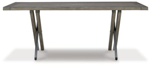 Krystanza - Mesa de comedor rectangular - Gris envejecido
